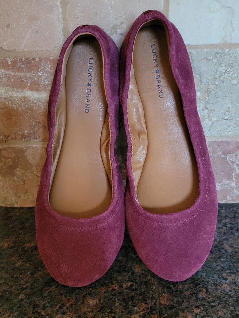 LUCKY BRAND Red Suede Flats 7 1/2